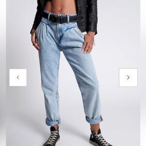 One Teaspoon Streetwalkers High Waist Straight Leg Trouser Jeans Kansas Acid 27